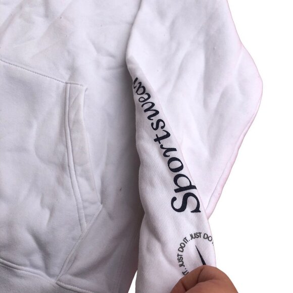 NIKE Hoodie Small Big Logo White - Picture 8 of 12